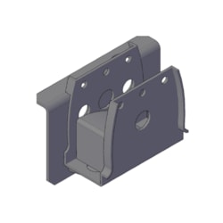 RN 2345-T - Suporte traseiro sem esfrega truck (suspensys) Volkswagen/ Ford/ Volvo (lado esquerdo)